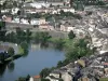 Revin - Vue sur les toits de la ville et le fleuve Meuse