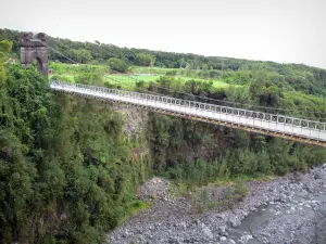 Rivière de l'Est suspension bridge - Suspension bridge overlooking River Est