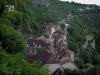 Rocamadour - Las casas en el pueblo, en el Parque Natural Regional de Causses del Quercy