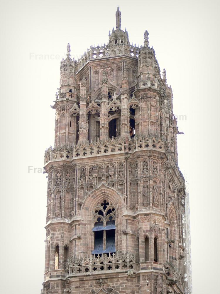 Rodez - Flamboyant Gothic bell tower of the Notre-Dame cathedral