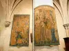 Romans-sur-Isère - Binnen in de collegiale kerk Saint-Barnard: ophanging van het Mysterie van de Passie in de kapel van het Heilig Sacrament