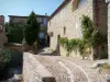 La Roque-sur-Cèze - Sol pavé et maisons en pierre