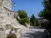 La Roque-sur-Cèze - Cobbled streets and stone houses of the village