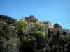 Roquebrune-Cap-Martin - Village perché avec son donjon dominant l'ensemble, le tout est entouré d'arbres