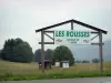 Les Rousses - Skigebied in de zomer: het teken gebied van de Orb, grasland en bomen in het Regionaal Natuurpark van de Haut-Jura