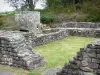 Ruinas galorromanas de Les Cars - Villa galo-romana con los coches de la bandeja (tanque de gran monolito de granito)