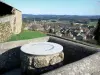 Saint-Agrève - Uitzichtpunt Mount Chiniac uitzicht op de daken van de stad Saint-Agrève en omliggende groen