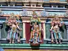 Saint-André - Statues polychromes du temple tamoul du Colosse