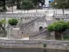 Saint-Antonin-Noble-Val - Escalier de la promenade des Moines en bordure de la rivière Aveyron