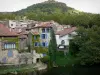 Saint-Antonin-Noble-Val - Maisons de la cité médiévale en bordure de la rivière Aveyron