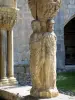 Saint-Bertrand-de-Comminges - Cloître de la cathédrale Sainte-Marie : pilier des quatre évangélistes