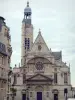 Saint-Étienne-du-Mont church - Facade and bell tower