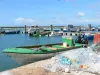 Saint-François - Port de pêche avec ses bateaux et ses filets de pêcheurs