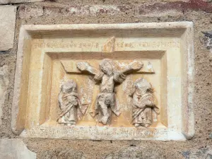 Saint-Génis-des-Fontaines church - Carved detail of the facade of the Saint-Michel church