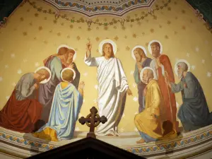 Saint-Germain-en-Laye - Fresco in de kapel Saint-Louis van de kerk Saint-Germain