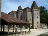 Saint-Jean-de-Côle - Marthonie castle and covered market hall of the medieval village