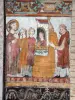 Saint-Macaire - Dentro de la iglesia de Saint- Sauveur y Saint- Martin : detalle de las pinturas murales medievales
