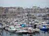 Saint-Malo - Boats, sailboats of the marina and buildings of the city