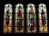 Saint-Malo - Binnen in de kathedraal van St. Vincent: glas in lood