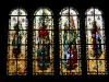 Saint-Malo - Inside of the Saint Vincent cathedral: stained glass windows