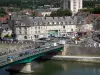 Saint-Ouen-l'Aumone - Bridge spanning the Oise river, houses and buildings of the city