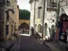 Saint-Paul-de-Vence - Narrow street in the village lined with shops and its hall