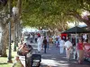 Saint-Raphaël - Cours Jean-Bart, bordé de platanes, avec ses magasins