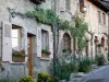 Saint-Sorlin-en-Bugey - Stone houses with vines, plants and flowers 