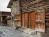 Saint-Véran - Wooden chalet and stone