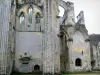Saint-Wandrille修道院 - 修道院教堂的废墟，在Norman塞纳河的环形区域自然公园