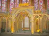 Sainte-Chapelle - Chapelle haute : tribune des reliques et verrières