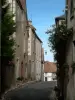 Sancerre - Ruelle de la vieille cité avec ses maisons ornées de fleurs