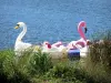 Santo André - Colosse Nautical Park: pequeno lago e pedalinhos