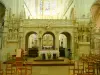 São florentino - Dentro da igreja Saint-Florentin: tela de pedra rood