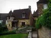 Sarlat-la-Canéda - Casas de la vieja ciudad medieval, en el Périgord