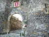 Schloß von Montmorin - Befestigtes Tor überragen von dem Wappen des Schlosses
