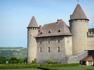 Schloß von Virieu - Mittelalterliche Festung und ihre französischen Gärten