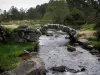 Senoueix bridge - Small bridge spanning the River Taurion, cliffs and trees