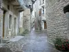 Sévérac-le-Château - Façades de maisons en pierre de la cité médiévale