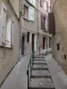 Sisteron - Ruelle de la vieille ville bordée de maisons