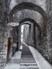 Sisteron - Treppengasse der Altstadt gesäumt von Häusern