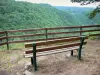 Sito de Saint-Nazaire - Panchina con vista sul paesaggio boscoso circostante