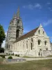 Soissons - Ancienne abbaye Saint-Jean-des-Vignes : réfectoire, tours de l'église abbatiale et parc