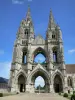 Soissons - Antiga Abadia Saint-Jean-des-Vignes: fachada da igreja da abadia