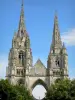Soissons - Old Saint-Jean-des-Vignes abadia: fachada da igreja da abadia