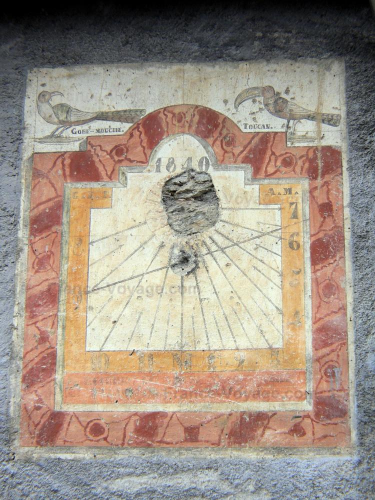 Die Sonnenuhren im Departement Hautes-Alpes - Saint-Véran: Sonnenuhr