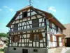 Sundgau - Maison blanche à pans de bois (village de Riespach)