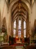 Thann - Binnen in de kerk van Saint-Thiebaut (gotische kerk)
