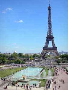 Tour Eiffel - Vue sur la tour Eiffel depuis les jardins du Trocadéro