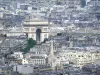 Tour Montparnasse - Vue sur l'Arc de Triomphe et les toits de Paris depuis la terrasse panoramique